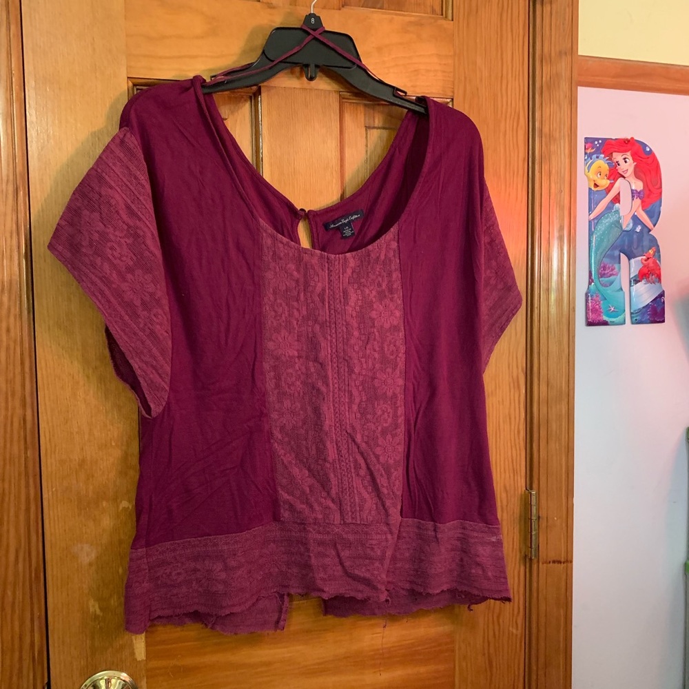 AEO Magenta Blouse